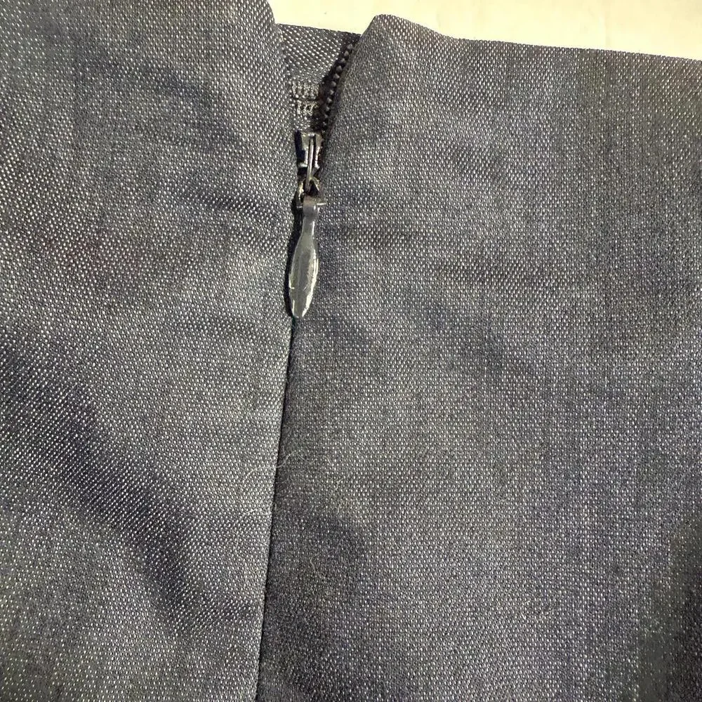 TALBOTS Plus Size 20 W Aline Dress Denim lined Career Skirt.‎ Zip/Elastic waist